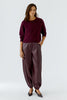 Oui Nila Lightweight Soft Knit Crew Neck Jumper Berry 3912