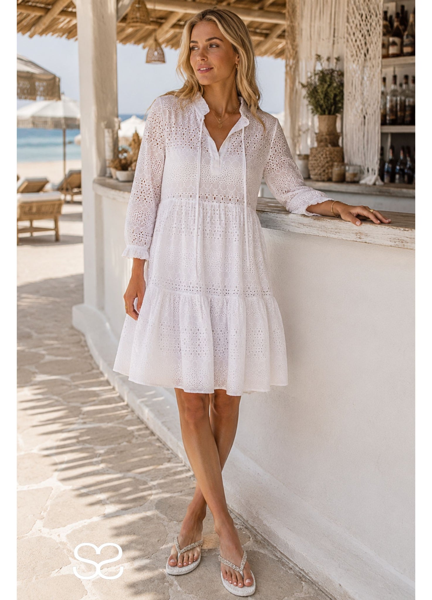 milly white lace dress Milly Women's Kait Strapless Tiled Lace Midi-Dress - White