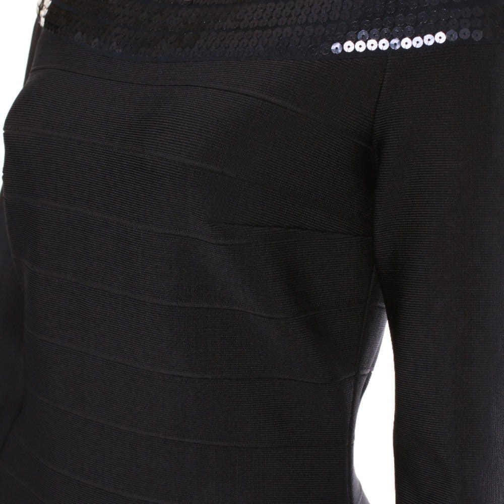 Bernshaw Isla Sequin Neck Dress Navy