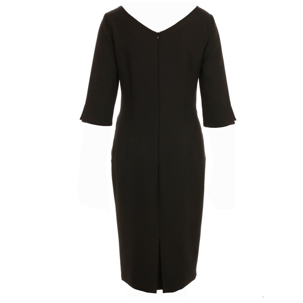 Anna's Dress Affair Faux Leather Detail Dress Black