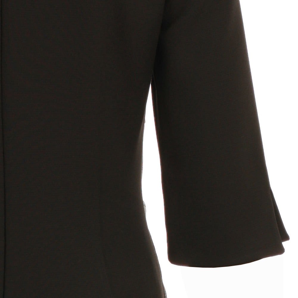 Anna's Dress Affair Faux Leather Detail Dress Black