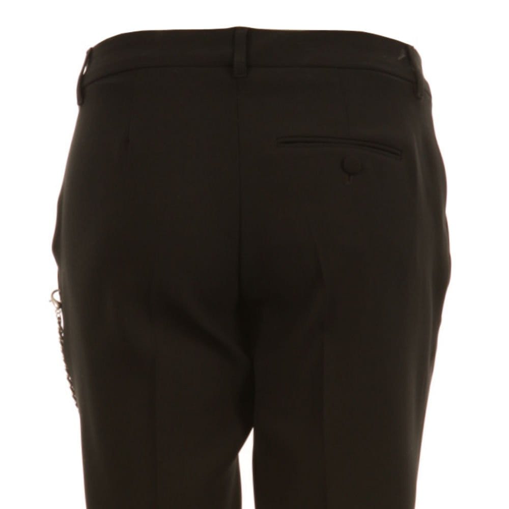 SET Full Length Ankle Zip Trousers With Chain Detail Black