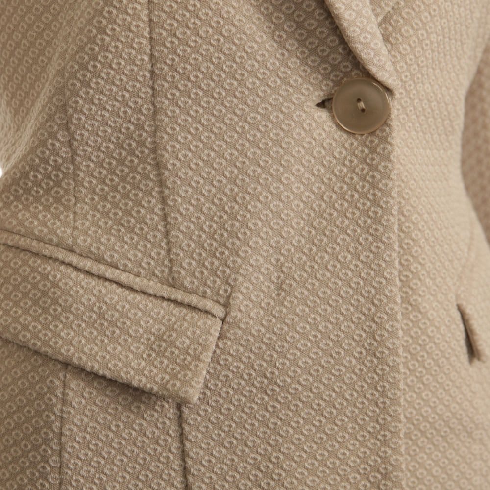 Armani Collezioni Textured Circle Print Jacket Off White