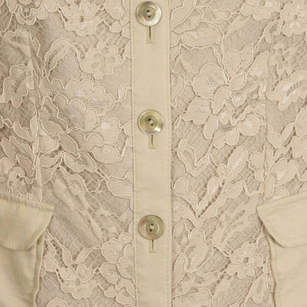 Apanage Seamed Lace Jacket Putty