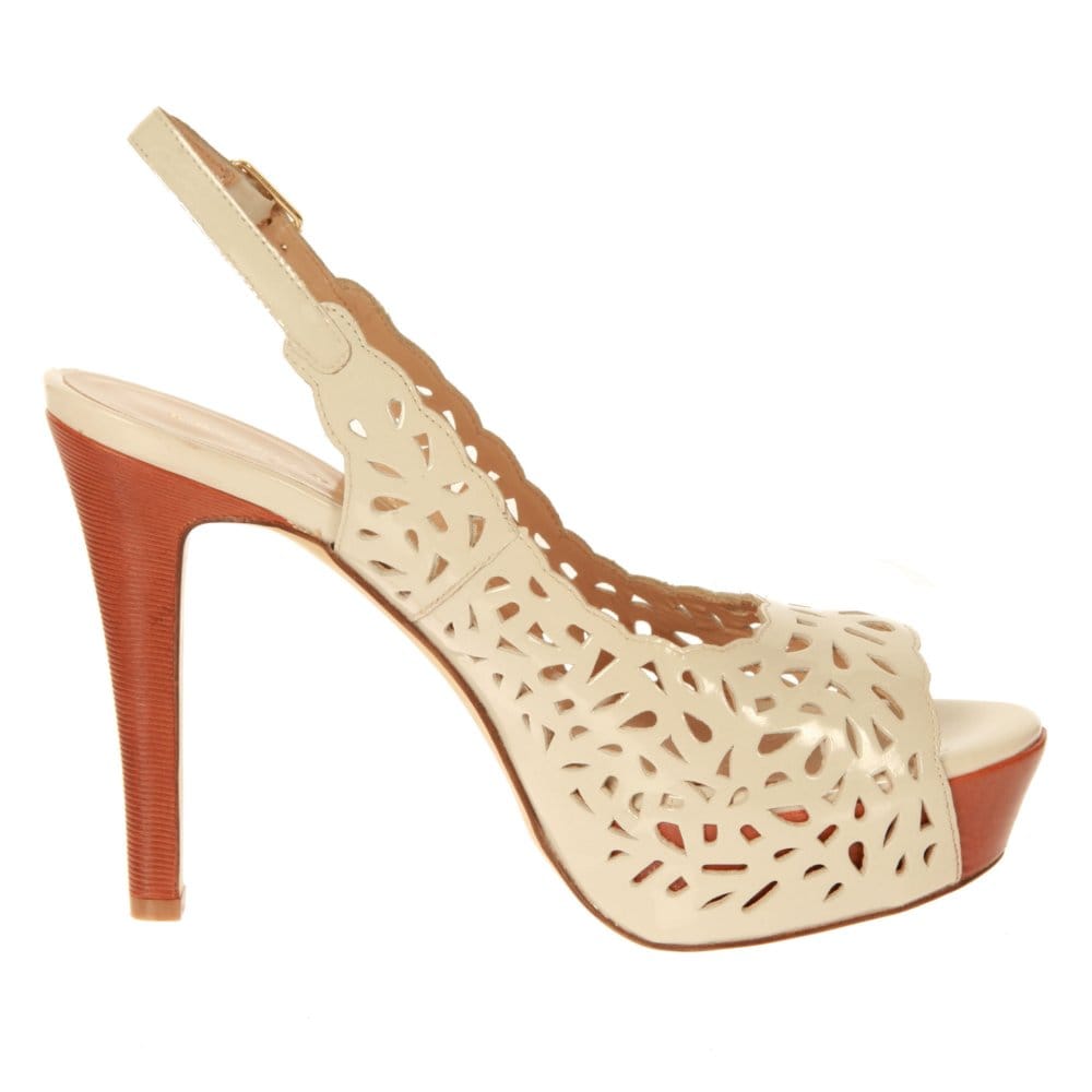 Bruno Premi Sling Back Heel With Peep Toe Latte