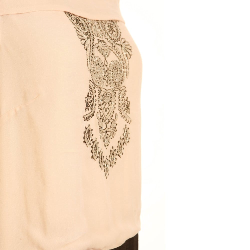 Day Birgir Et Mikkelsen Sleeveless Silk Embroidered Dress Nude/Black