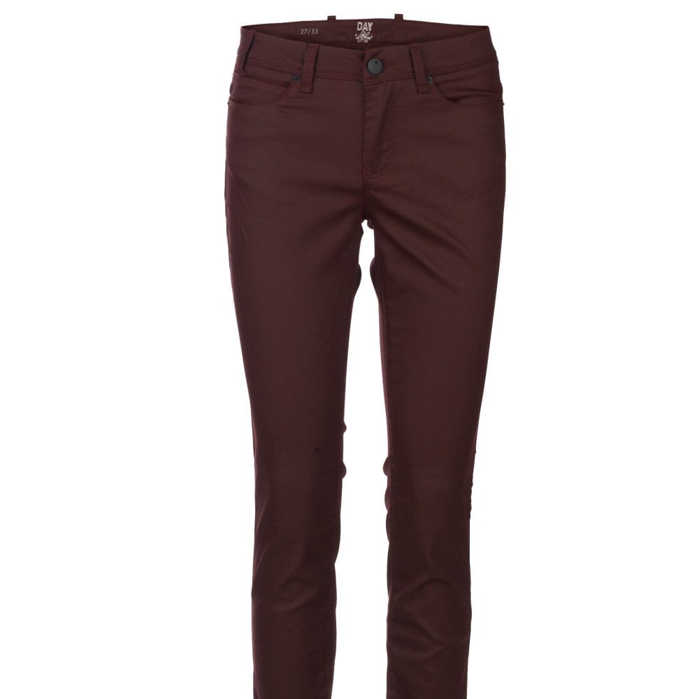 Day Birgir Et Mikkelsen Waxed Jeans Burgundy