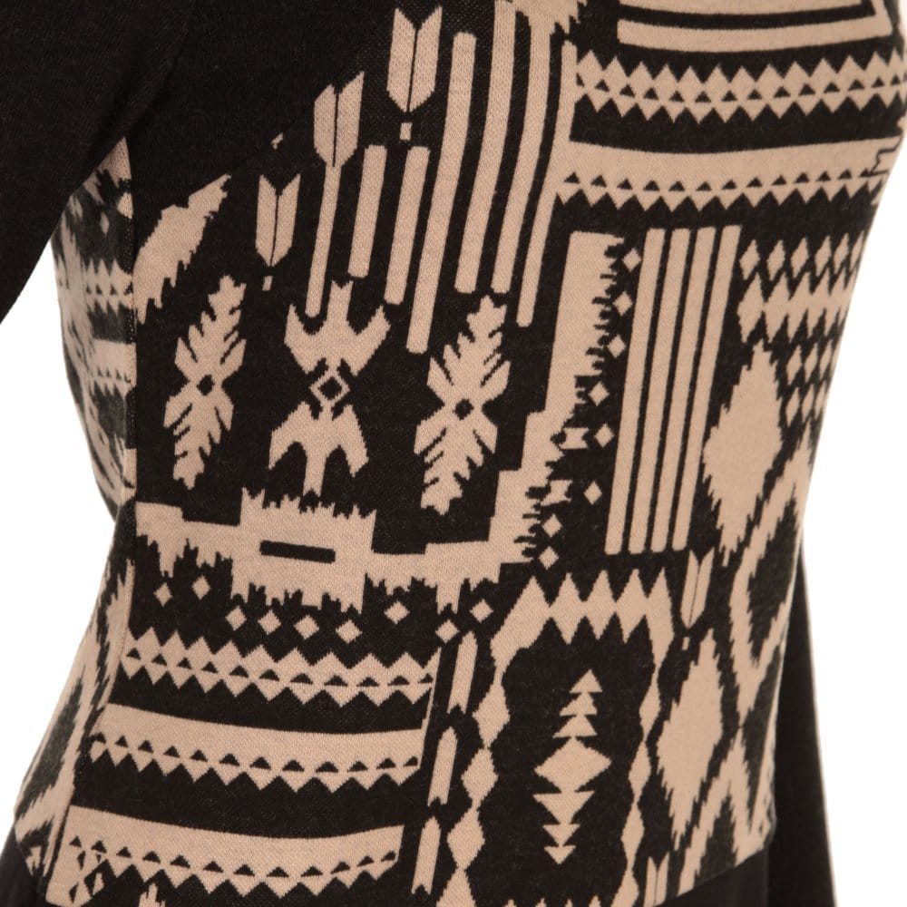 Ariana Leather Print Tunic Black & Camel