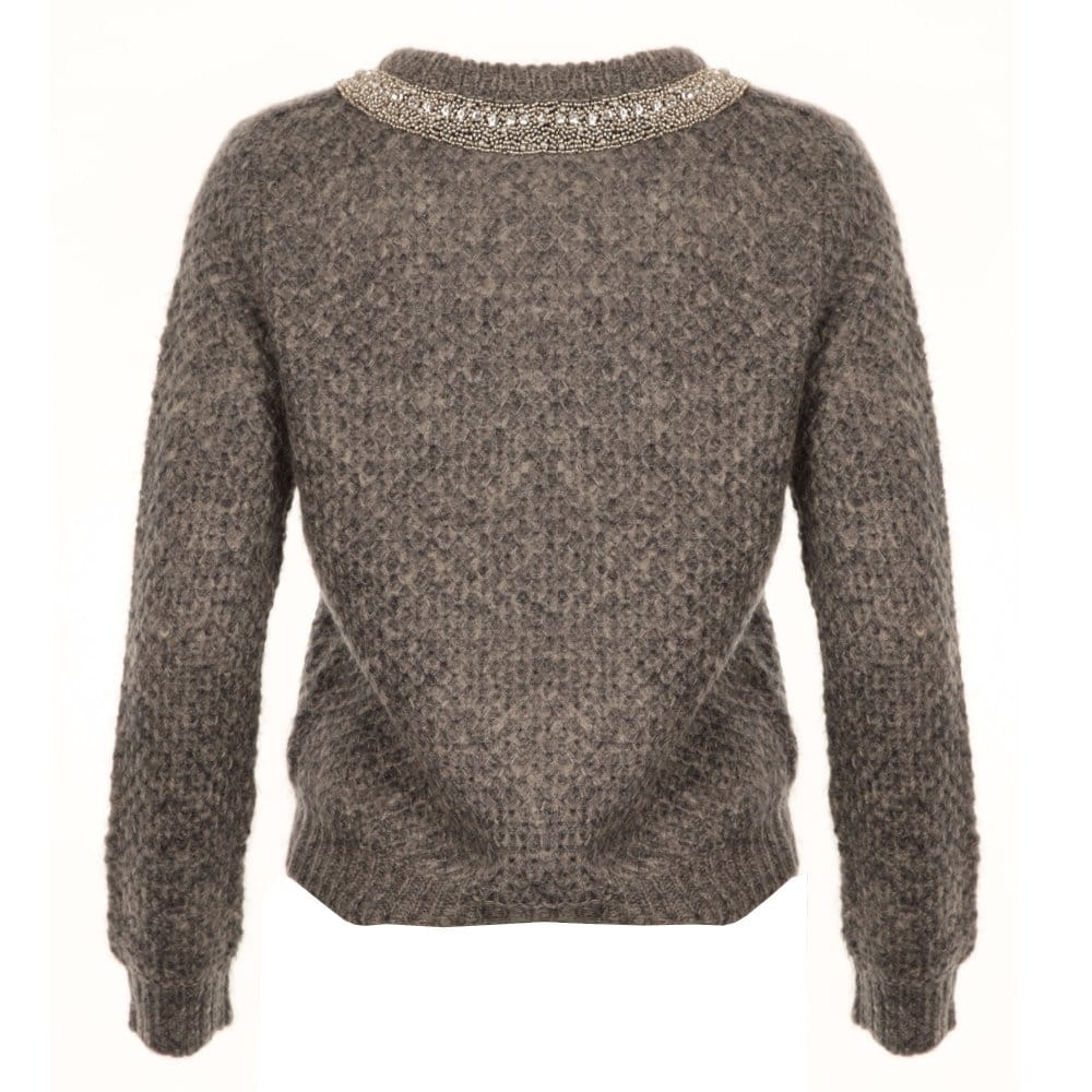 Jeff Marvel Sequin Knit Jumper Grey