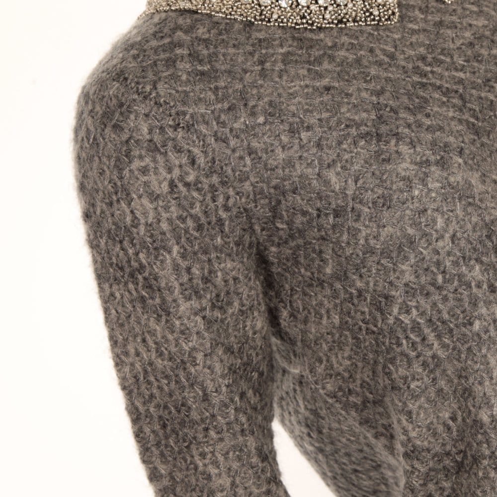 Jeff Marvel Sequin Knit Jumper Grey
