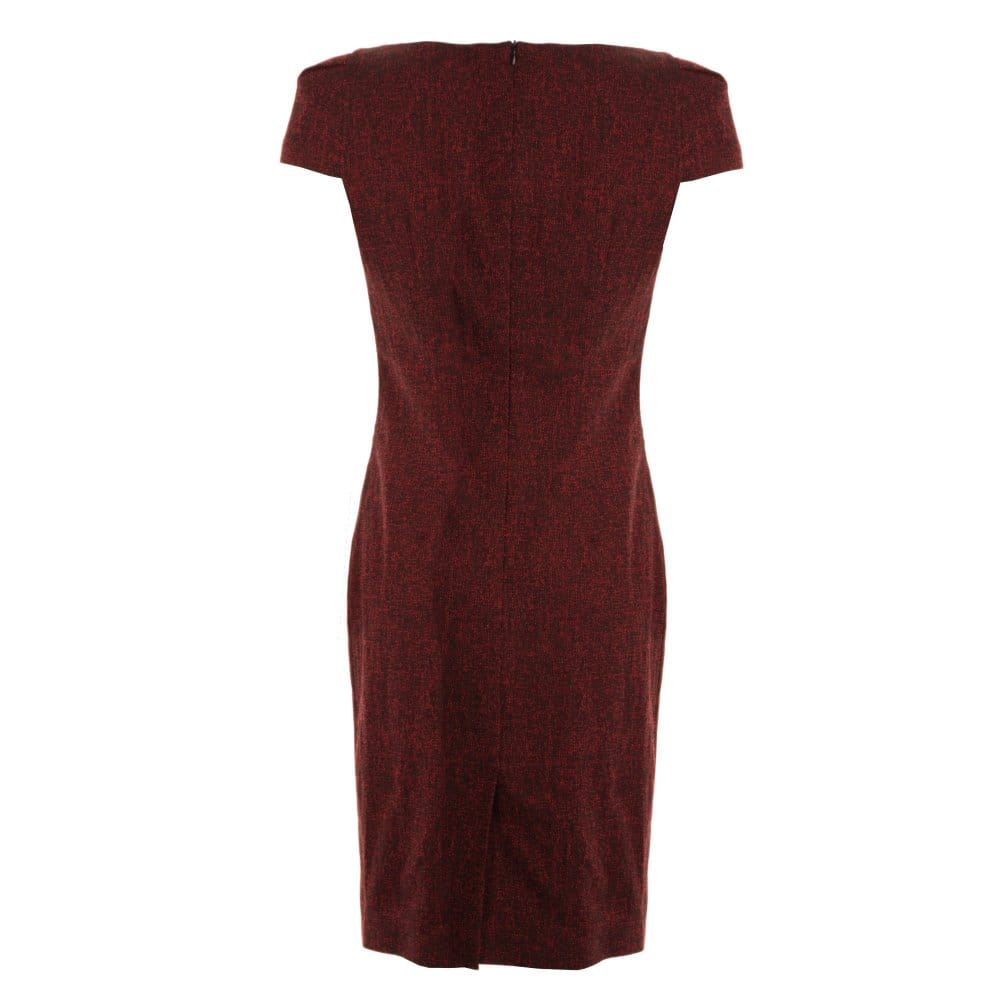 Apanage Dress With Pleated Side Seam Red/Black