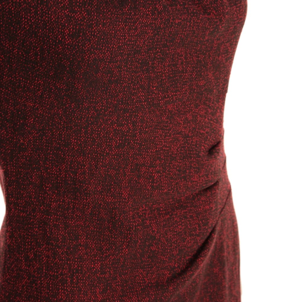 Apanage Dress With Pleated Side Seam Red/Black
