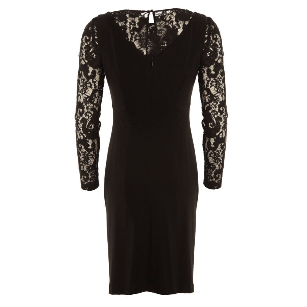 Apanage Lace Top Effect Dress Black