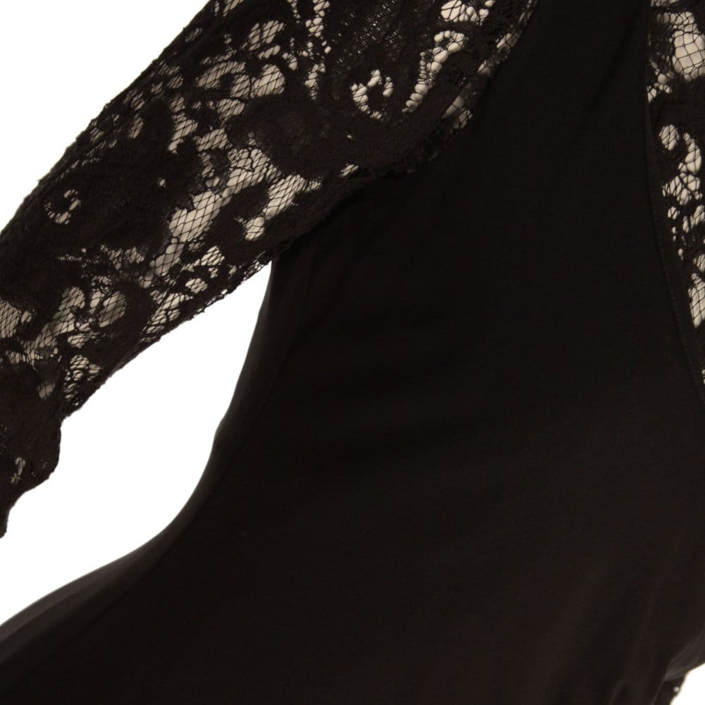 Apanage Lace Top Effect Dress Black