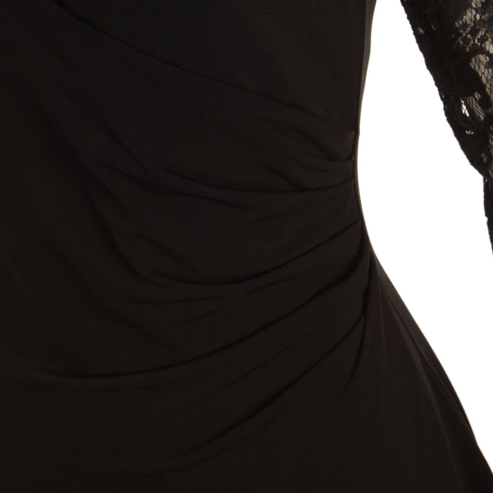 Apanage Lace Top Effect Dress Black