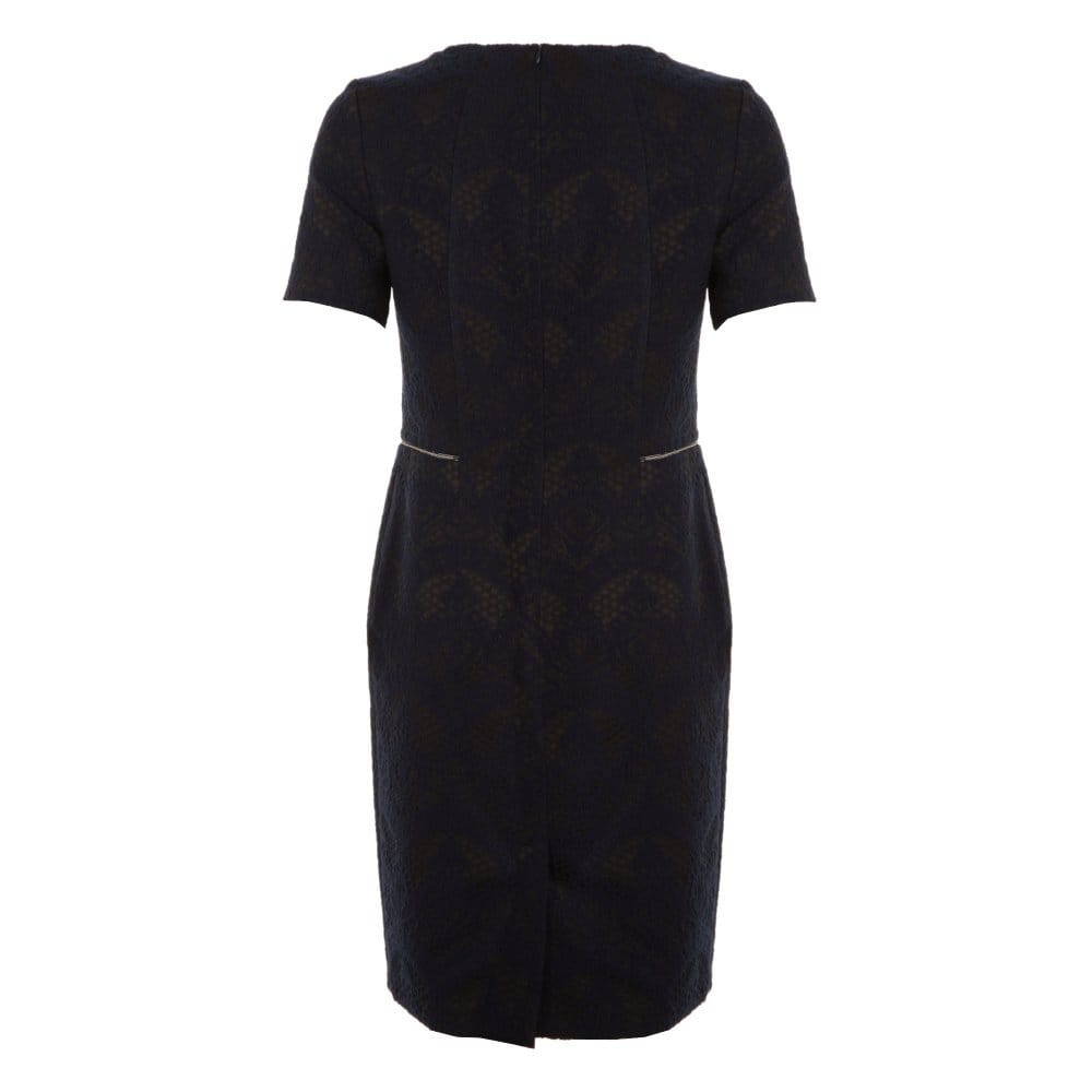 Apanage Lace Dress With Zip Navy