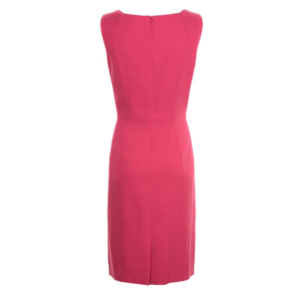 Hugo Boss Black Daggy Fitted Square Neck Dress Fuchsia