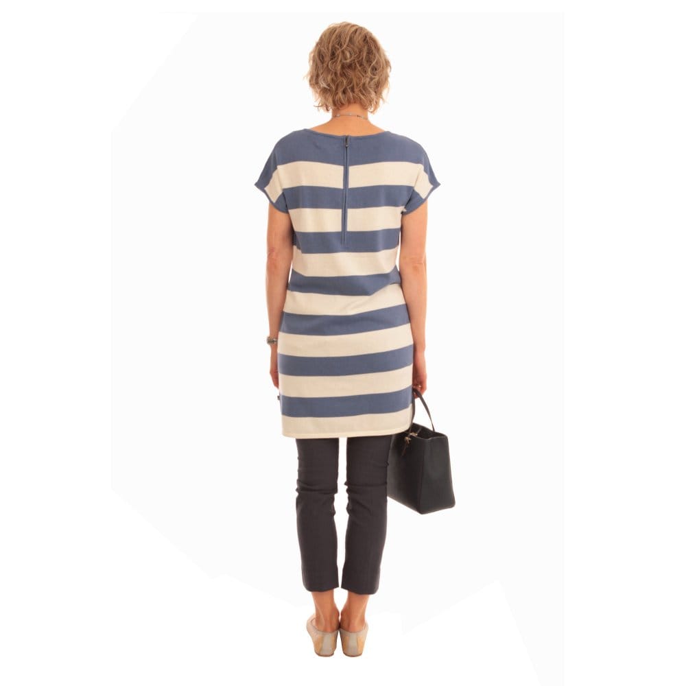 Lexington Stripe Zip Dress Blue/White