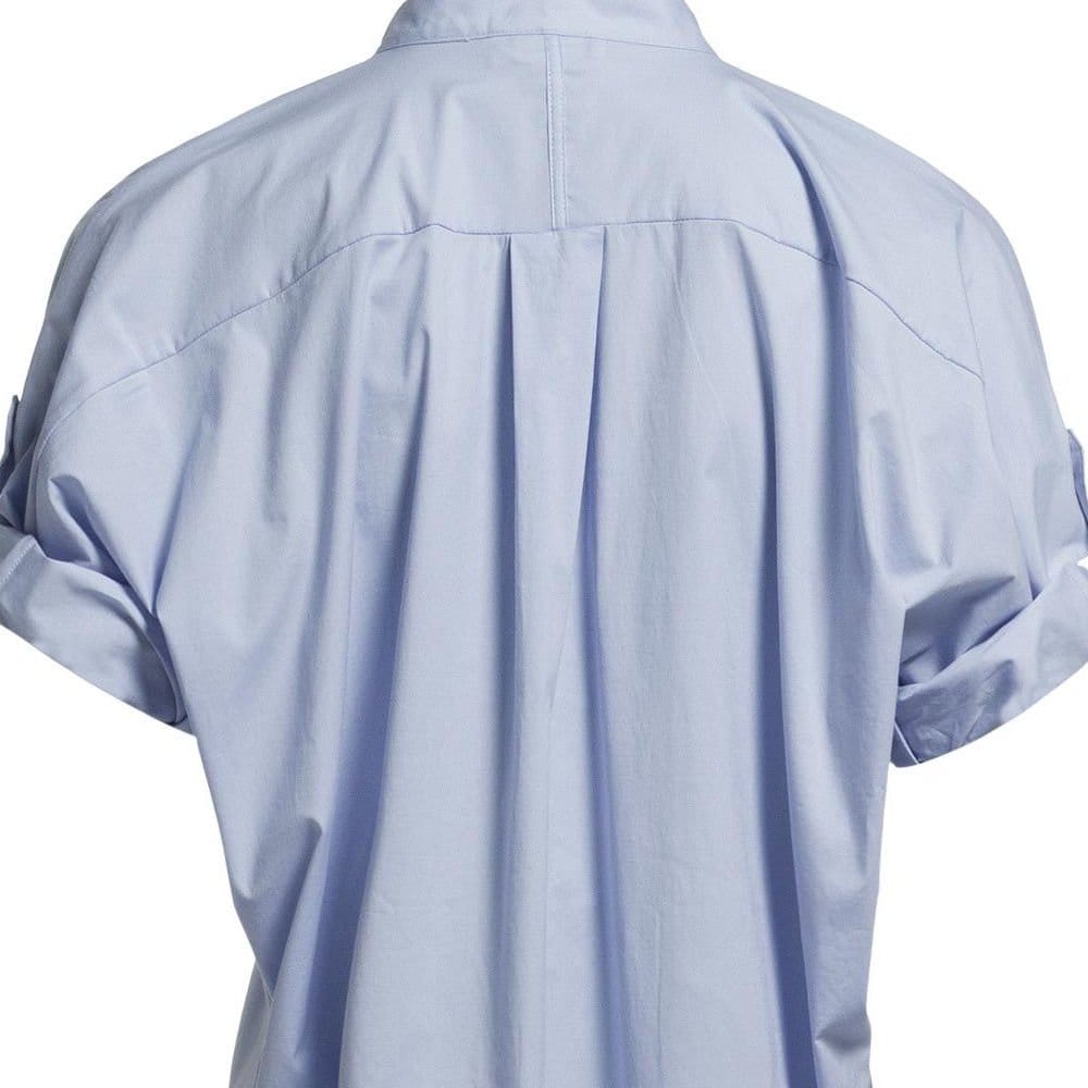 Day Birgir Et Mikkelsen Loose Bodied Shirt With Concealed Breast Pocket Blue