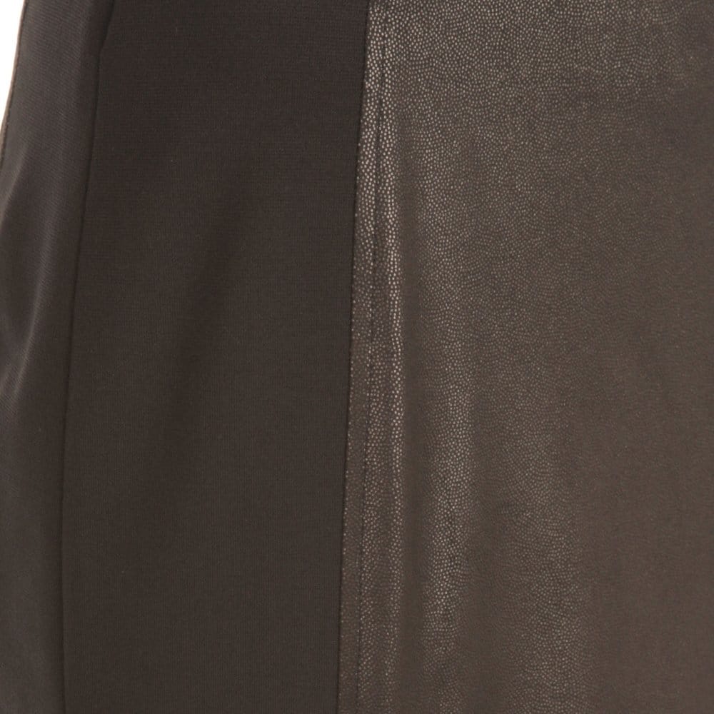 Luisa Cerano Leather And Jersey Skirt Black