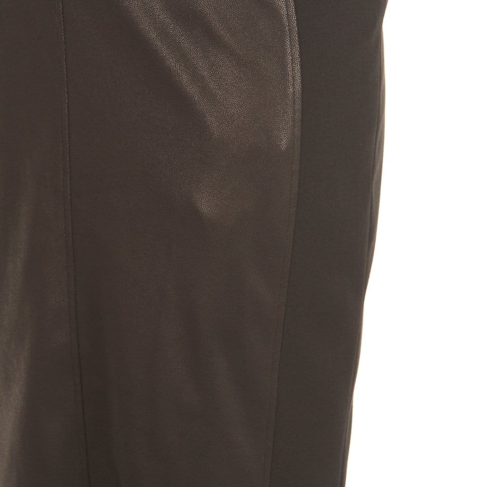 Luisa Cerano Leather And Jersey Skirt Black