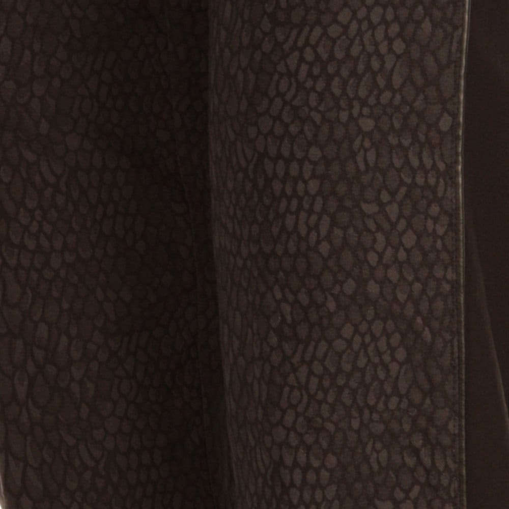 Lisette Scale Print Narrow Pant With Side Pipe Black