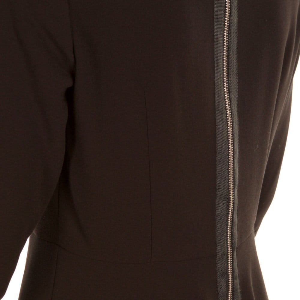 Sand Skater Dress With Back Zip Black