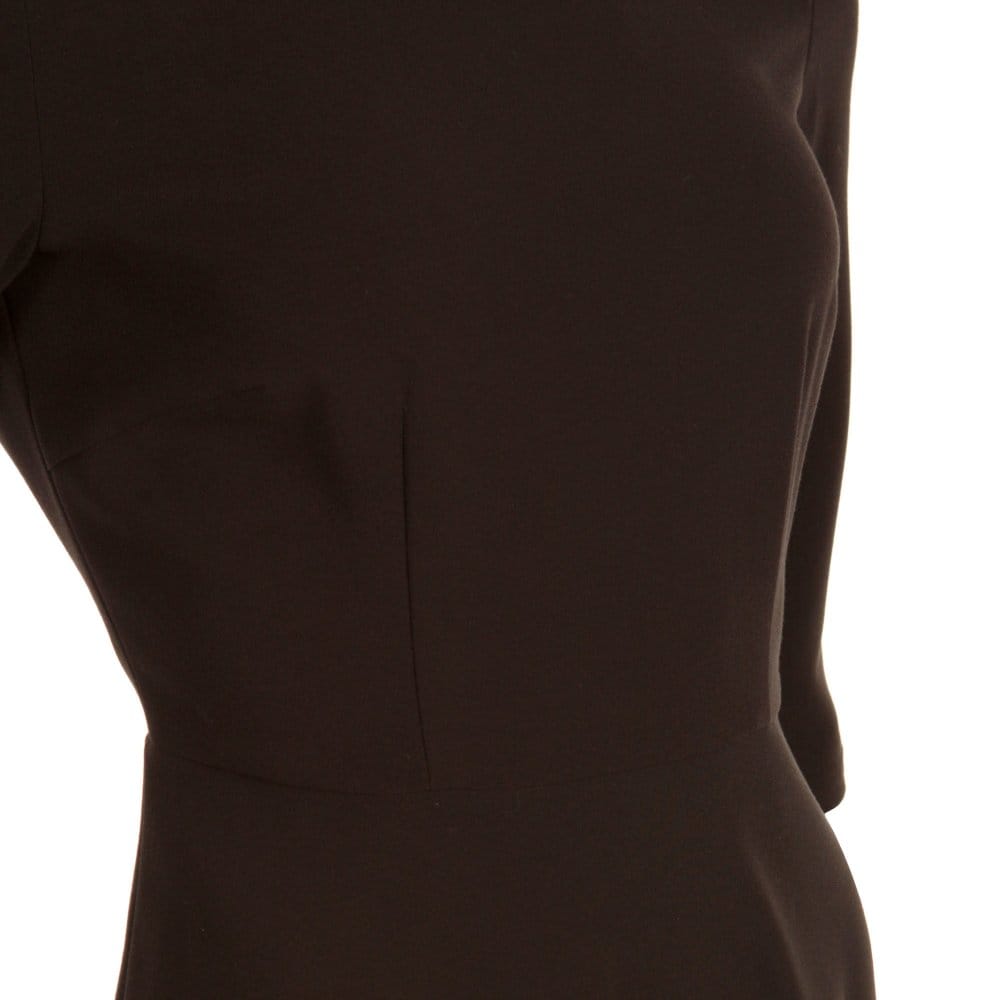 Sand Skater Dress With Back Zip Black