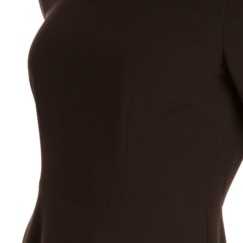 Sand Skater Dress With Back Zip Black