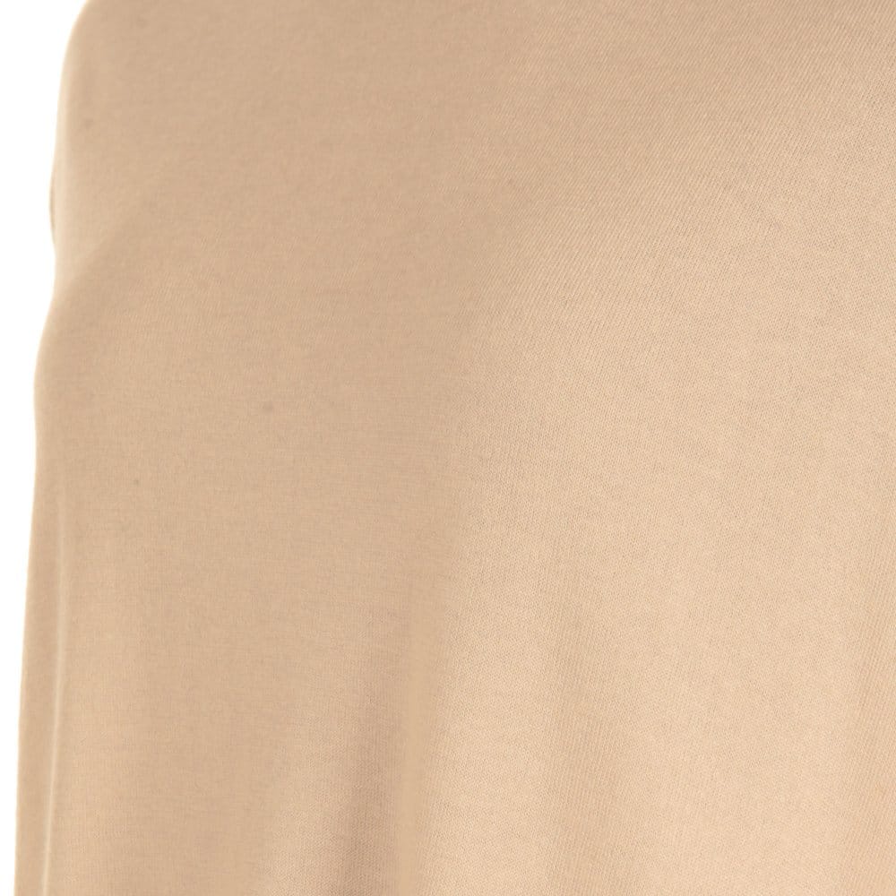 Pinko Fine Top With Round Neck And Dipped Back Detailing Light Beige