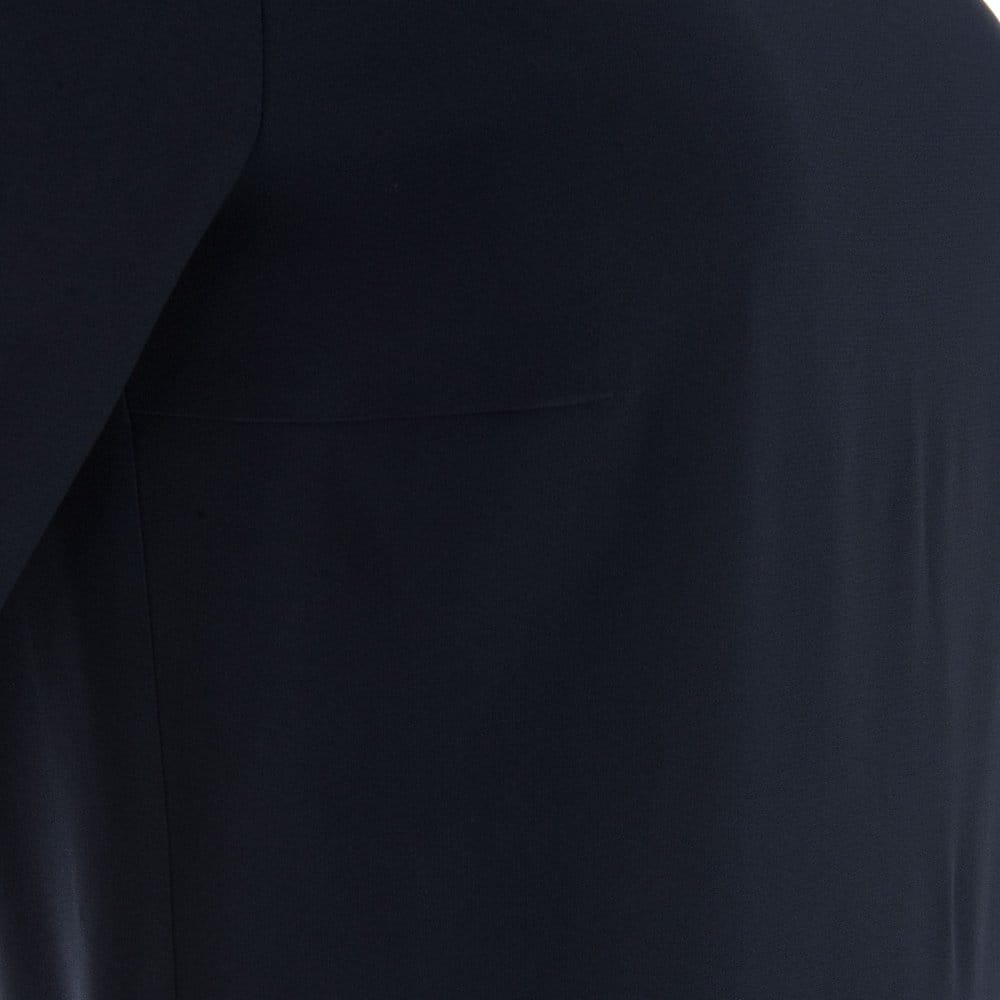 Hugo Boss Black Round Neck Relaxed Dress With 3/4 Sleeves Navy