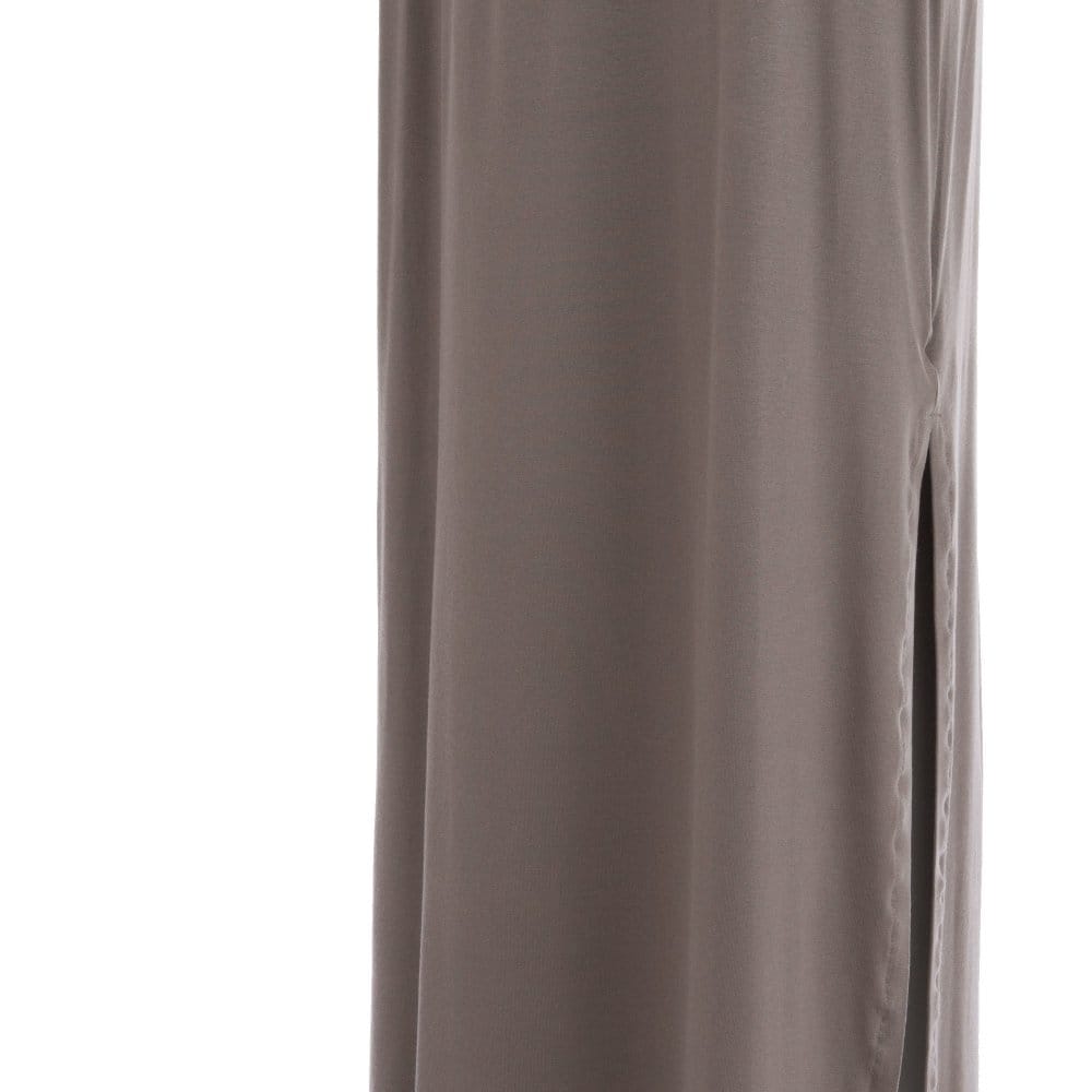 Zaida Maxi Side Split Jersey Skirt Taupe