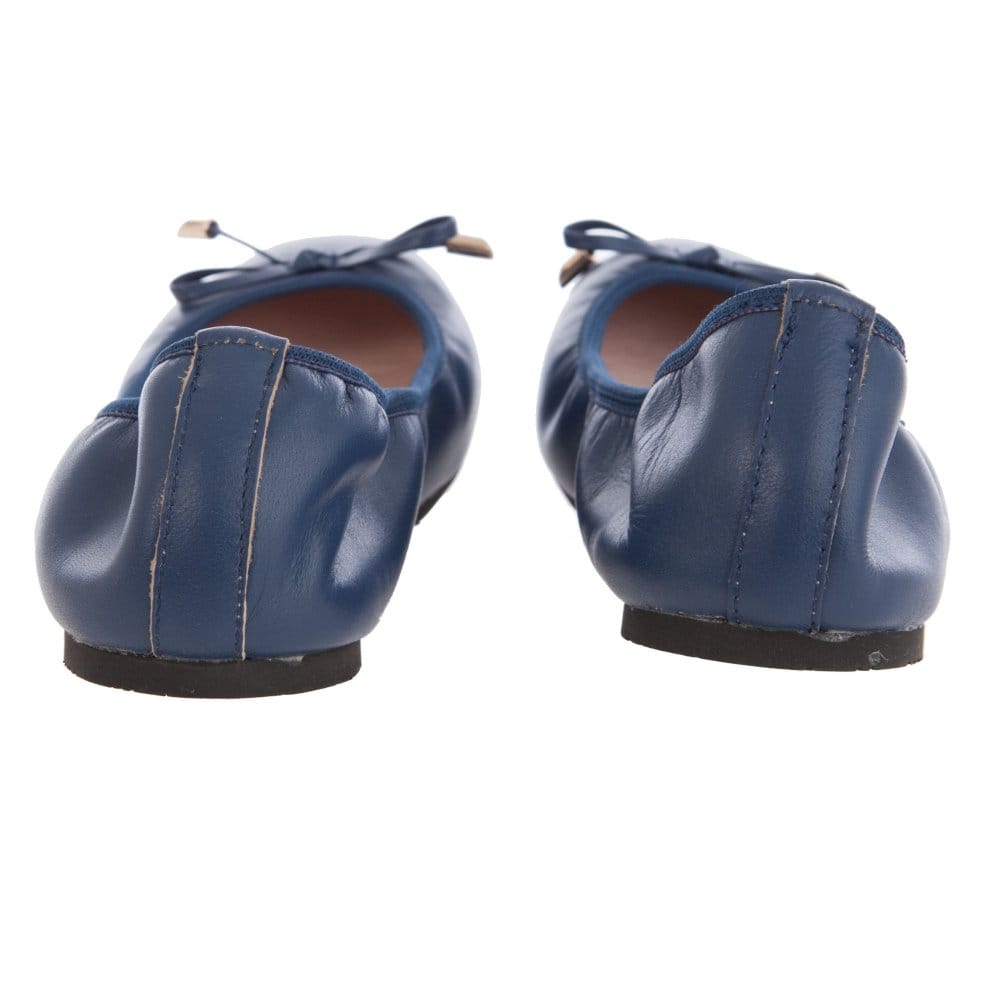 Sargossa Benefit Ballet Pump With Bow Detail Front Navy