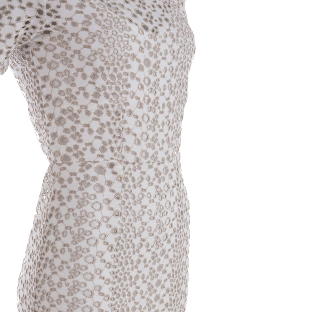 Body Frock Embroidered Cut-Out Circle Dress Cream/Beige