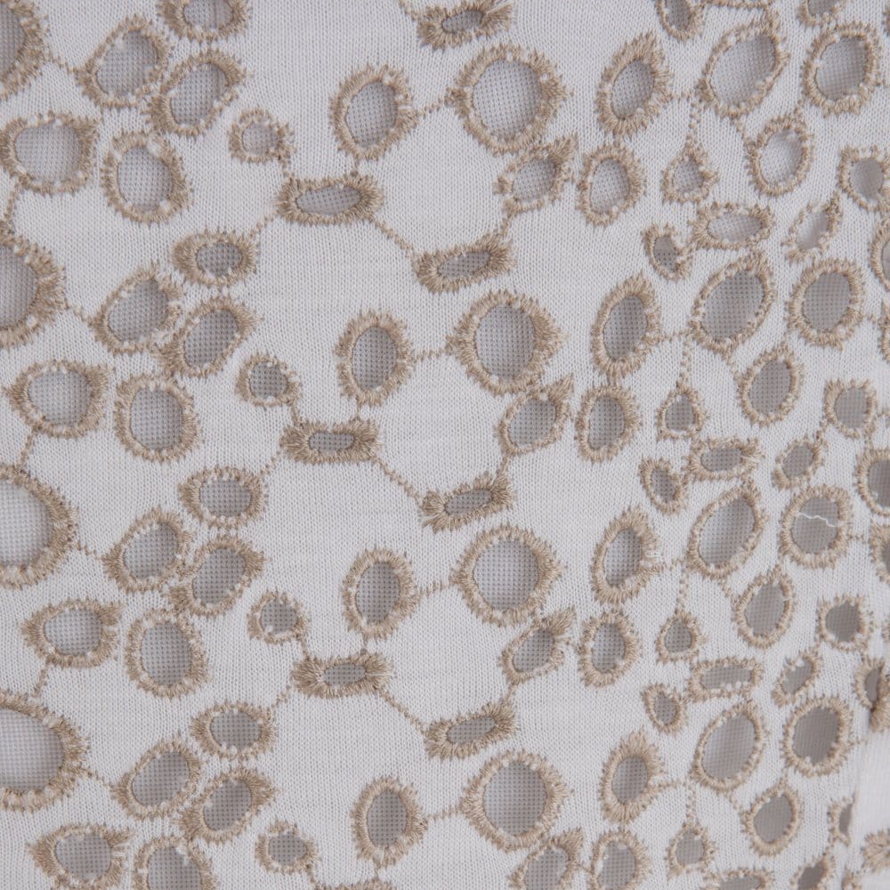 Body Frock Embroidered Cut-Out Circle Dress Cream/Beige