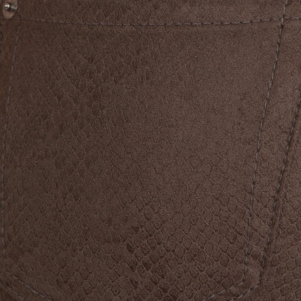 Mac Carrie Pipe Snake Print Slim Fit Jean Taupe 30L