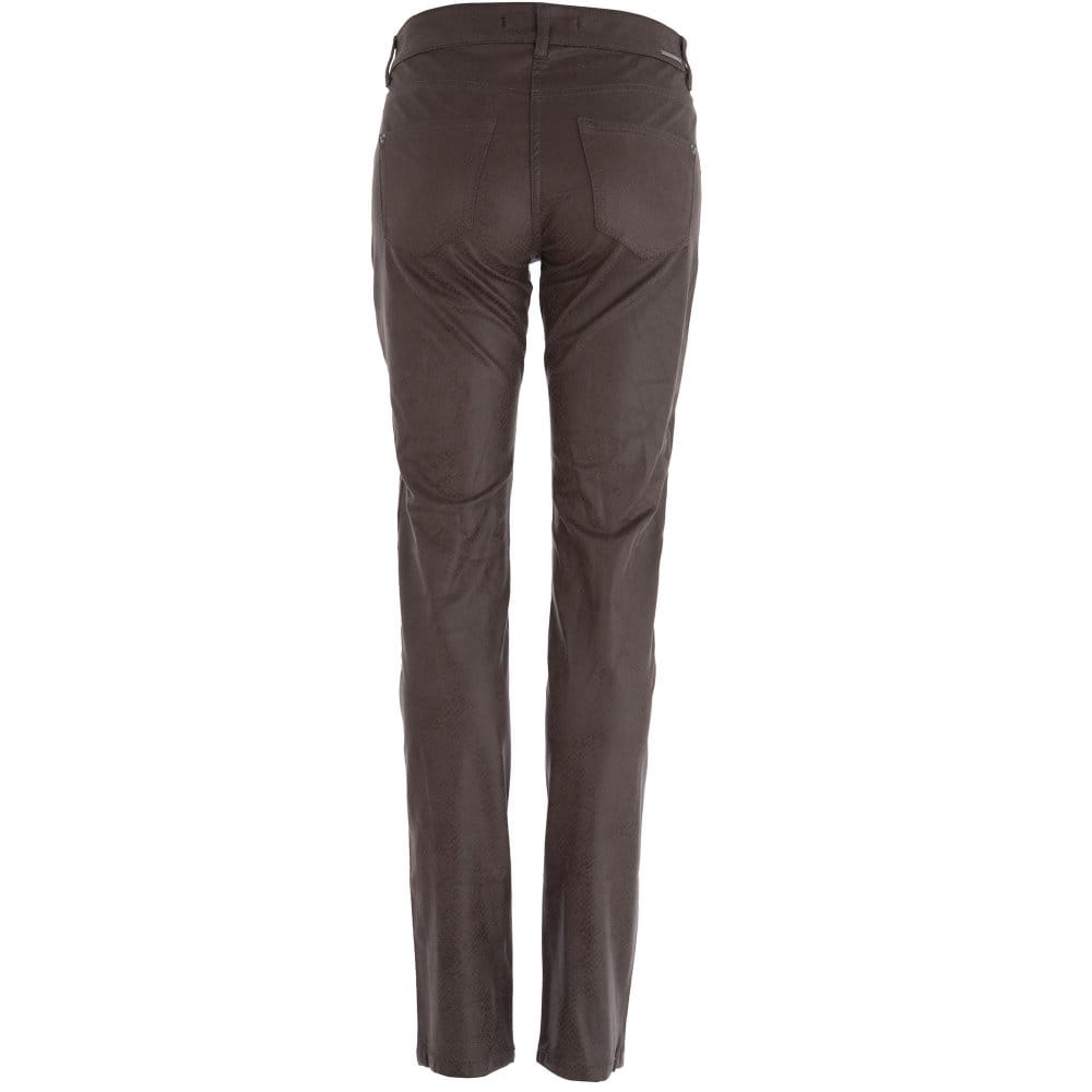 Mac Carrie Pipe Snake Print Slim Fit Jean Taupe 30L