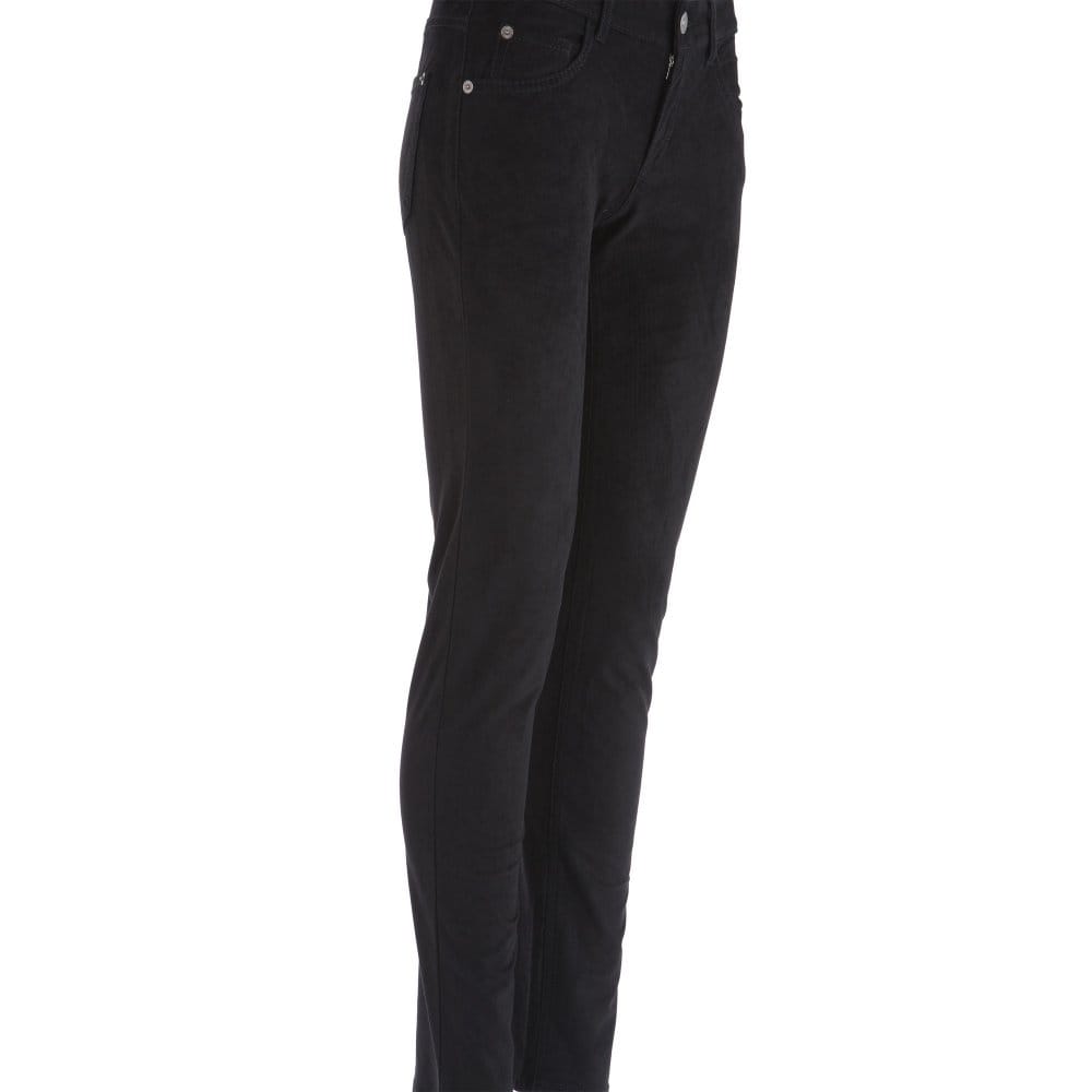 Mac Carrie Pipe Faux Suede Slim Jean Black 32L