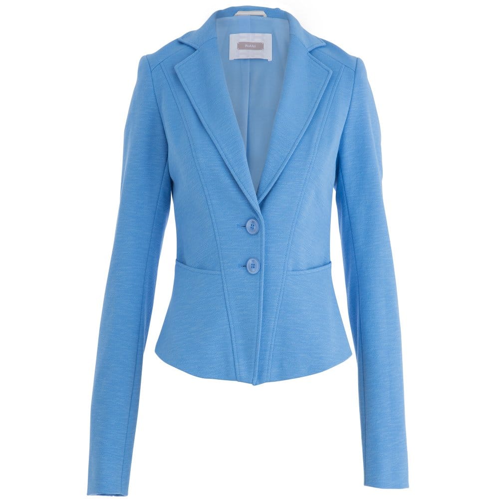 Riani Fitted Two Button Flecked Blazer Jacket With Seam Detail Baby Blue