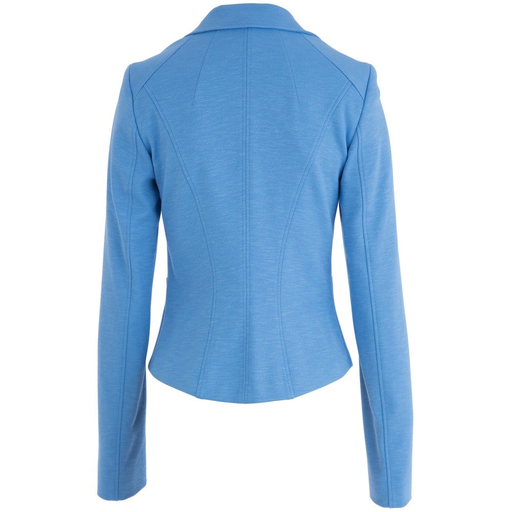 Riani Fitted Two Button Flecked Blazer Jacket With Seam Detail Baby Blue