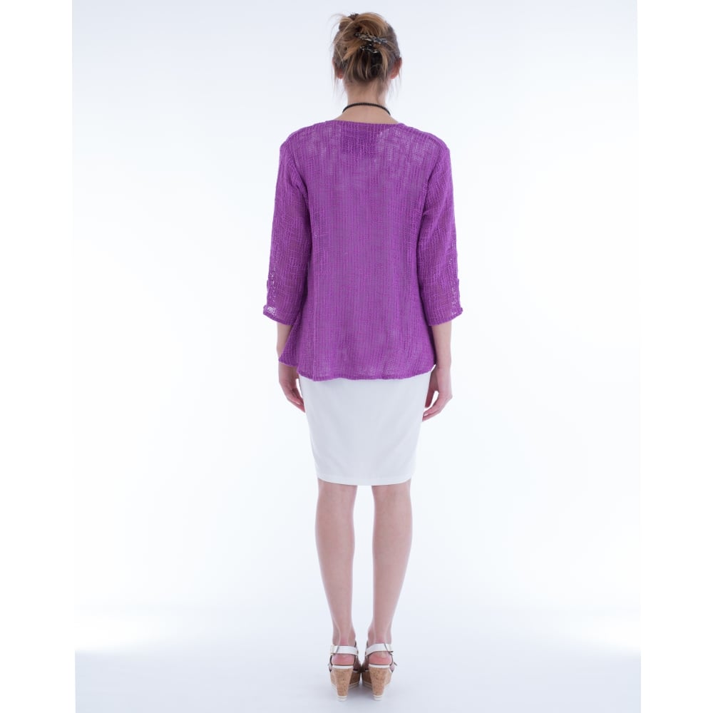 Masai Jay Woven Open Front Jacket With Pocket In Orchid (NO STOCK)