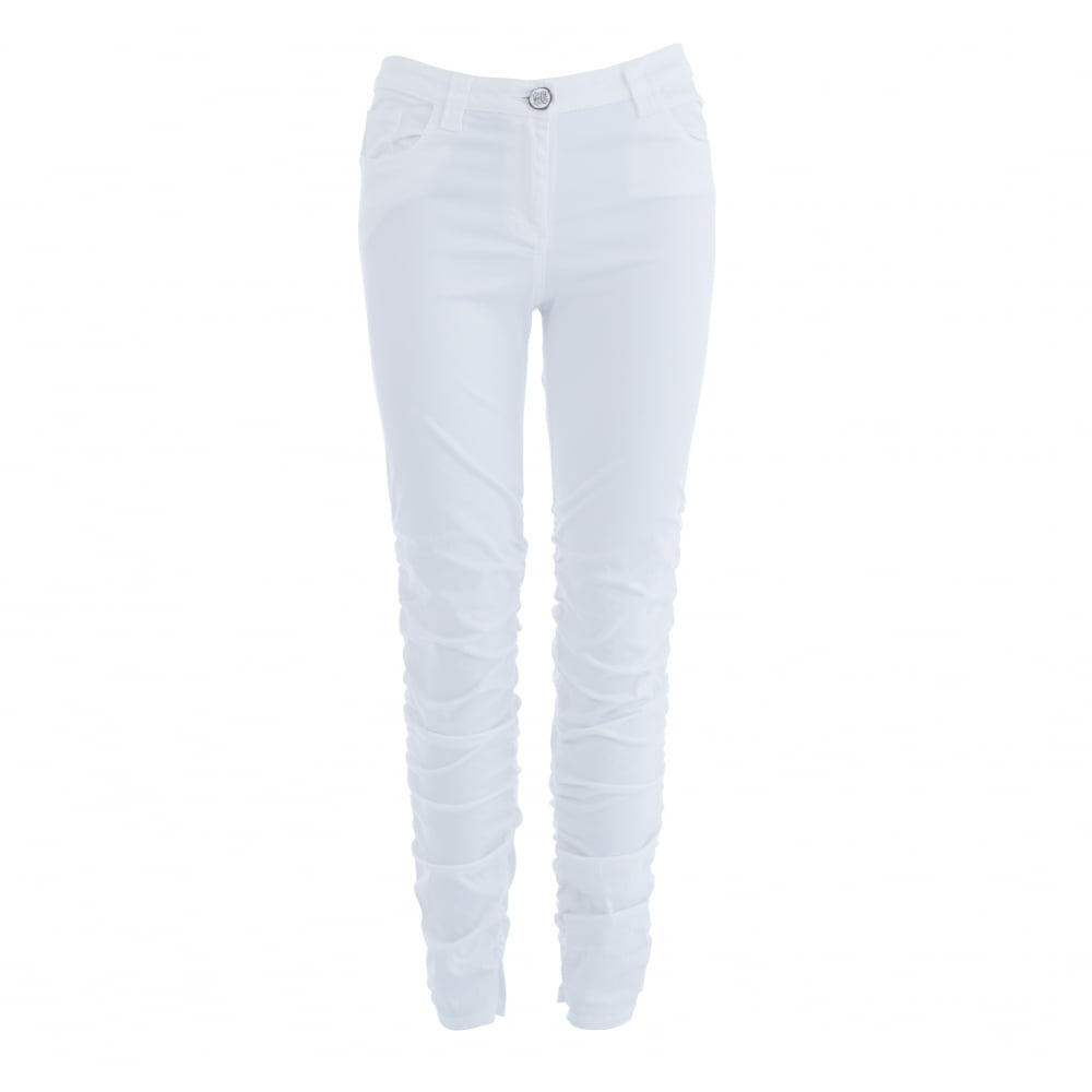 Elisa Cavaletti Side Gathered Jean White