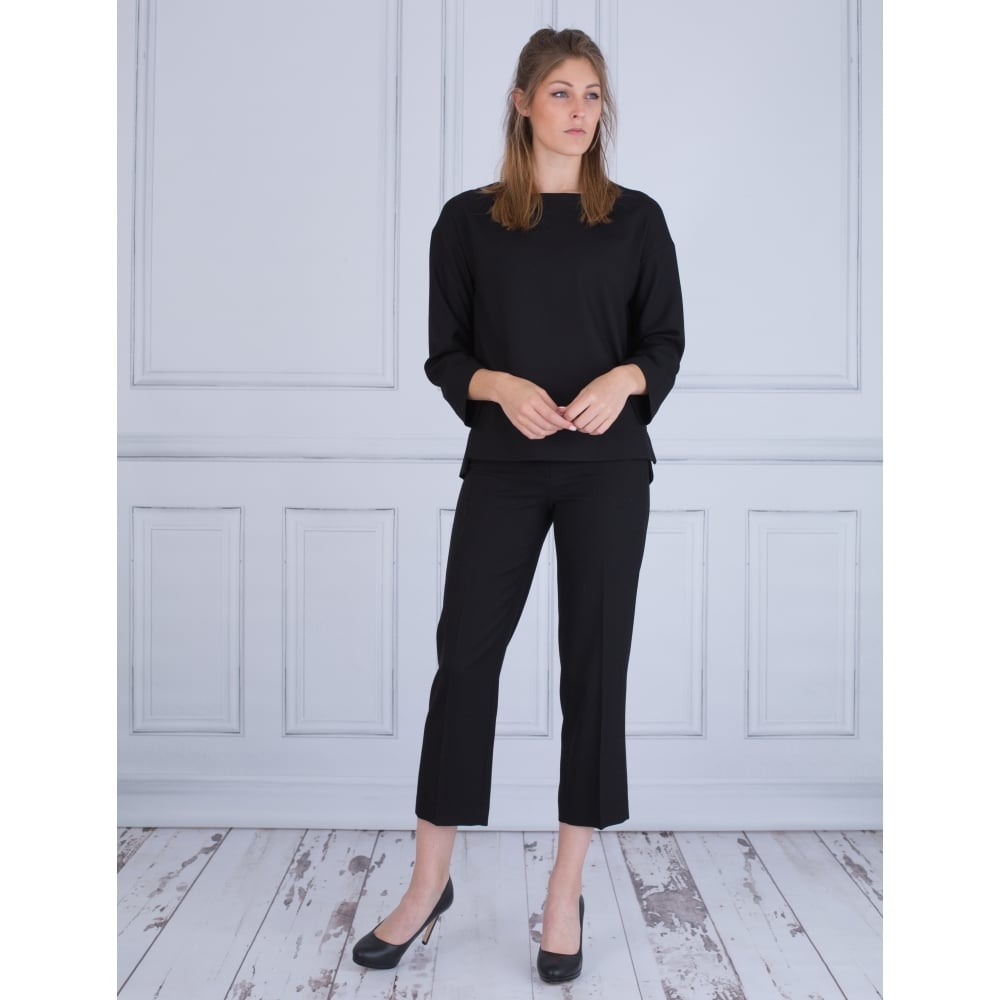 Riani Square Neck Loose Blouse Black