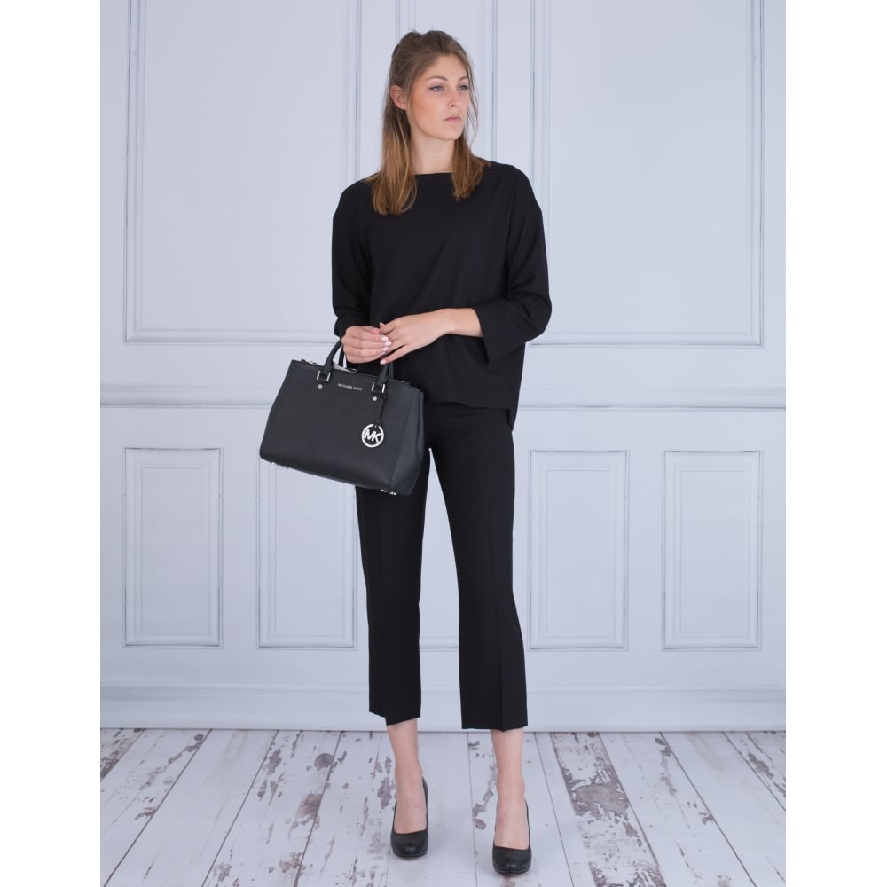Riani Square Neck Loose Blouse Black