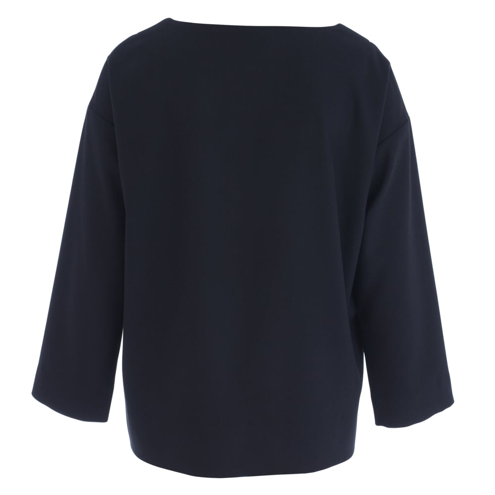 Riani Square Neck Loose Blouse Black