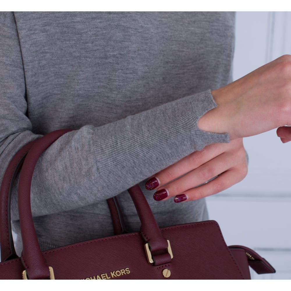 FFC Roll Neck Jumper With Ribbed Hem Grey