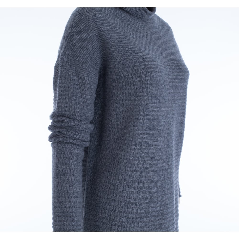 FFC Roll Neck Jumper With Ribbed Hem Grey