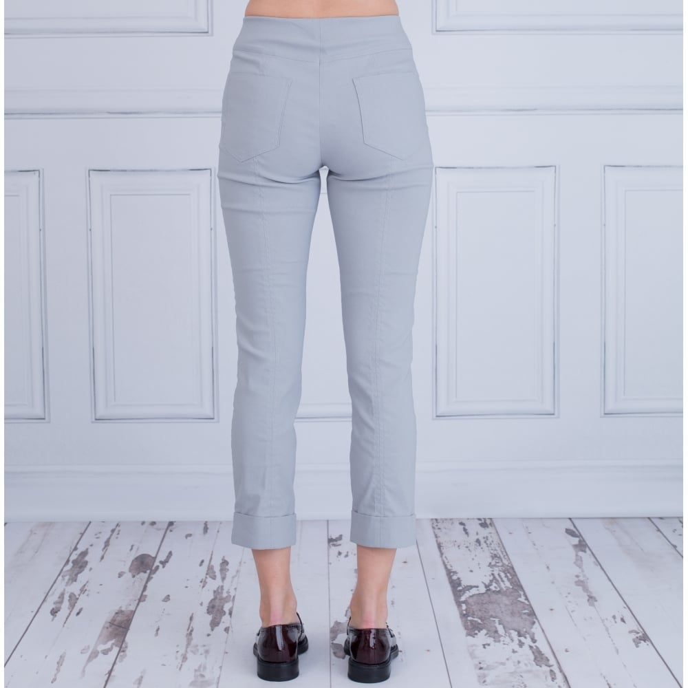 Simclan Pull On Trouser With Pocket & Turn Up Silver Grey 1664-44