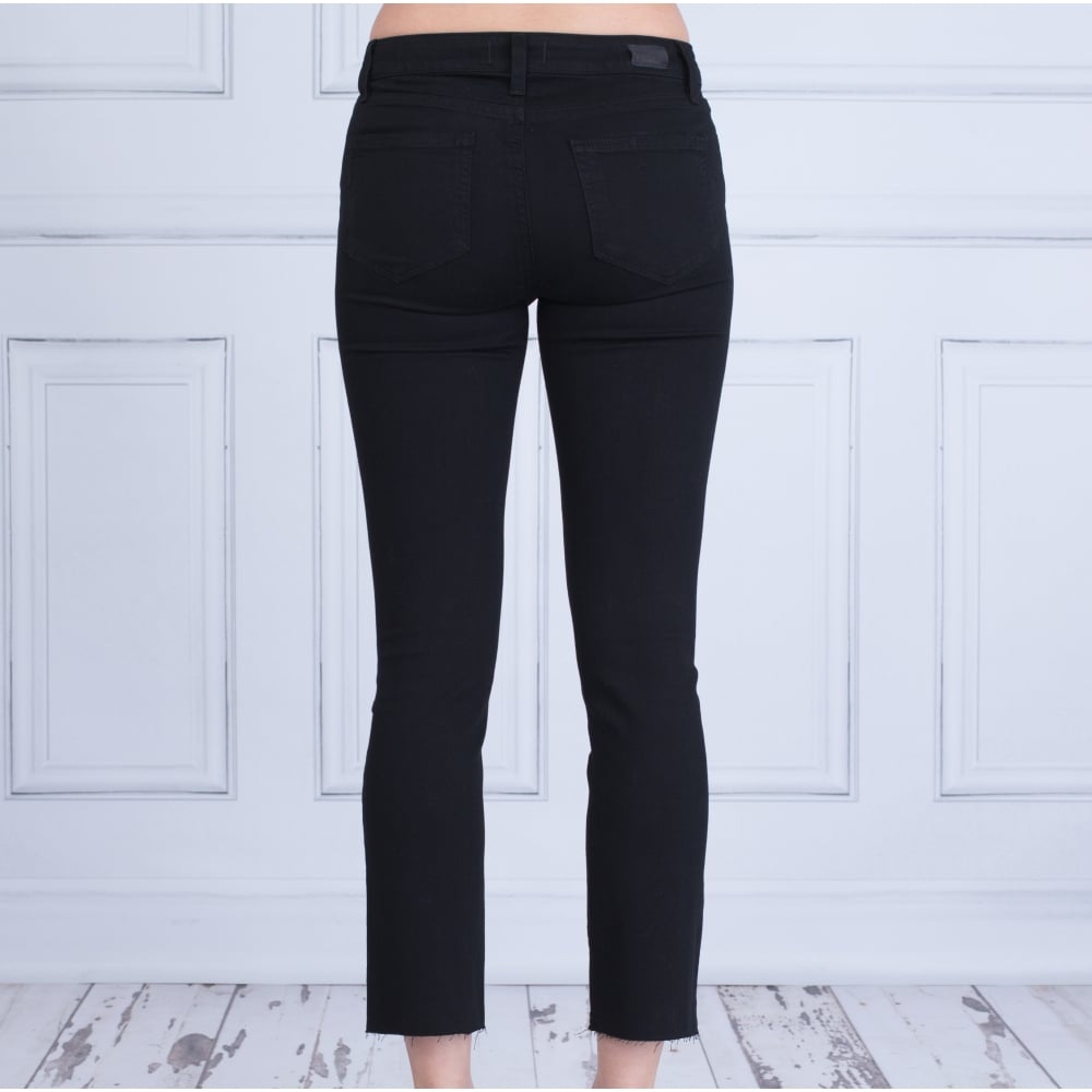 Paige Jeans Jacqueline High Rise Crop Jean With Raw Hem Black Shadow