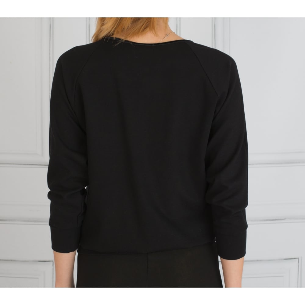 Mee&Thee Lake Louise Sequin Print Sweatshirt Black